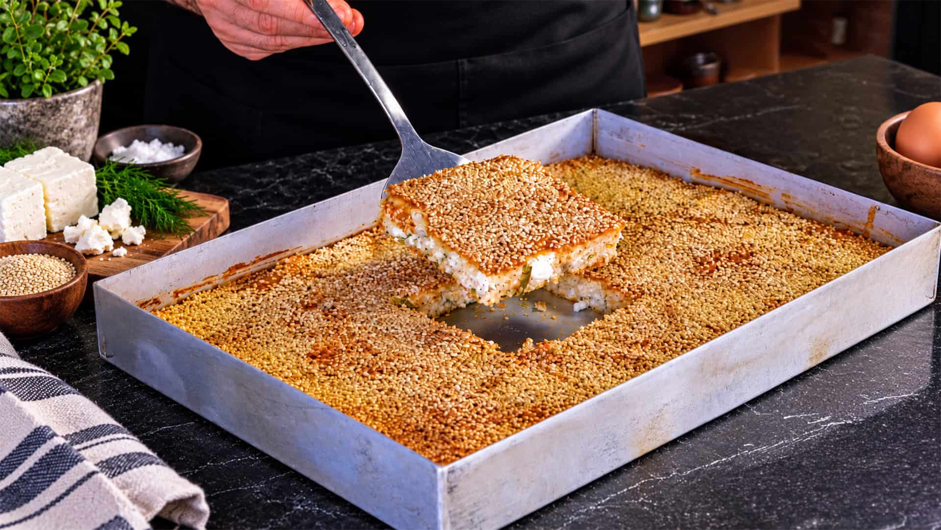 Πρωτεϊνική τυρόπιτα χωρίς αλεύρι με cottage cheese και βρώμη