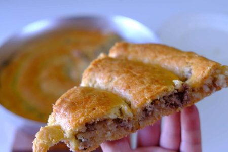 Η πιο εύκολη & Πρωτότυπη Κιμαδόπιτα 

για την ζύμη-For the dough
300 γρ γάλά-300 gr milk
100 γρ ηλιέλαιο-100 gr sunflower oil
600 γρ αλεύρι-600 gr flour
1,5 κτγ αλάτι-1,5 tsp salt
7 γρ ξηρή μαγιά-7 gr dry yeast
1 κτγ ζάχαρη-1 tsp sugar
Για τον μοσχαρίσιο κιμά-For minced beef
200 γρ μοσχαρίσιο κιμά-200 gr minced beef
100 γρ μπέικον-100 gr bacon
1 κτσ ξύδι βαλσάμικο-1 tbsp balsamic vinegar
1 κρεμμύδι-1 onion
1 κτγ αλάτι Ιμαλαίων-1 tsp Himalayan salt
Θυμάρι-Thyme
Κανέλα-Cinammon
Ρίγανη-Oregano
3 γρ μιξ 3 πιπέρια-3 gr mix 3 peppers
Ελαιόλαδο-Olive oil
Για το άλειμμα-For spreading
1 κρόκο αυγού-1 yolk
Ηλιέλαιο-Sunflower oil
